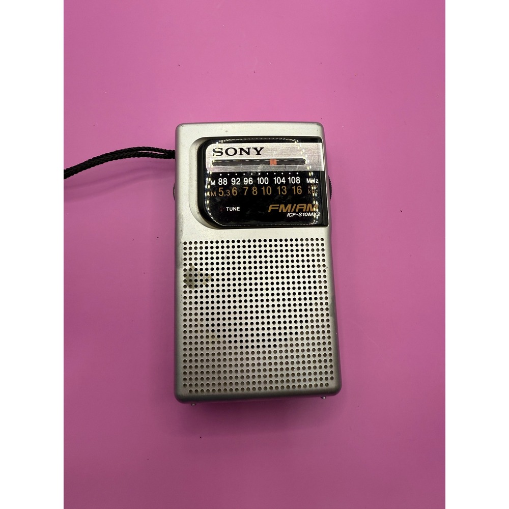 Vintage Sony ICF-S10MK2 Pocket AM/FM Radio Portable Travel